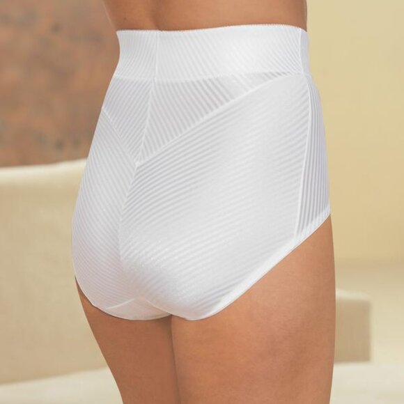 Glamorise $45 HIGH-WAIST Medium FITS 27-28" Brief TUMMY CONTROL Shaper White NEW - Picture 11 of 14